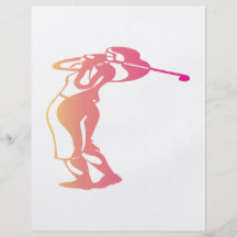 Golfista de la mujer tarjeta publicitaria