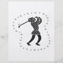 Golfista de la mujer tarjeta publicitaria