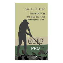 Golpe de la pelota de golf tarjetas de visita