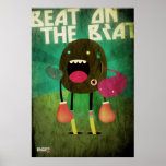 Golpe en el *** del palo de golf/ poster