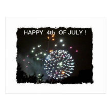 ¡GOLPEE @ 2, FELIZ el 4 de JULIO! Tarjeta Postal
