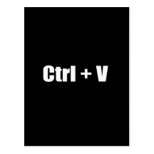 Goma - Ctrl + V Tarjeta Postal