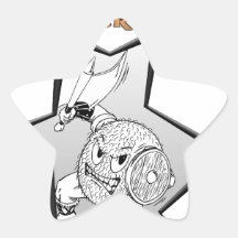 Gónada el bárbaro colcomanias forma de estrella personalizadas