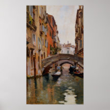 Góndola en un canal veneciano posters