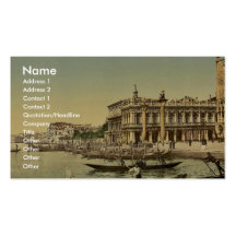 Góndolas y Piazzetta di San Marco, Venecia, Italia Tarjeta De Visita