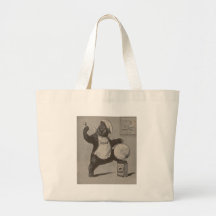 Gongo de derrota del oso bolsas lienzo