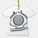 gongo de plata ornamento de navidad