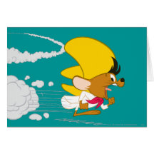 Gonzales rápido que corre en color felicitaciones