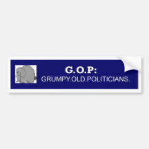 GOP gruñón del partido Pegatina De Parachoque
