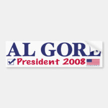 Gore para el presidente pegatina para el parachoqu pegatina de parachoque