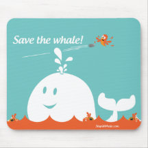 Gorjeo Mousepad - ballena del fall - ahorre la bal Alfombrilla De Ratones
