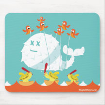 Gorjeo Mousepad - ballena estúpida del fall - Piña Tapetes De Raton