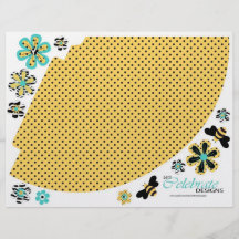Gorra 2 del fiesta de la abeja del cumpleaños flyer personalizado