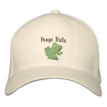 Gorra adaptable de la rana de Emrboidered Gorras Bordadas
