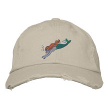 Gorra adaptable de la sirena de la natación gorra de beisbol bordada