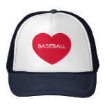 Gorra adaptable del corazón rojo grande (texto lar