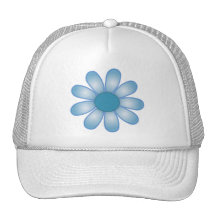 Gorra azul de la flor
