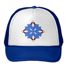Gorra azul de la flor
