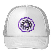 Gorra azul de la flor