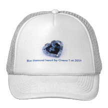 Gorra azul del corazón del diamante por Orena TM 2