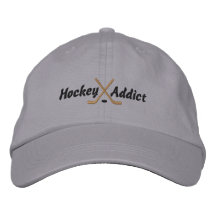 Gorra bordado adicto del hockey gorra de beisbol bordada