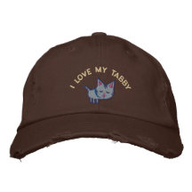 Gorra bordado amante de encargo del gato gorra de béisbol