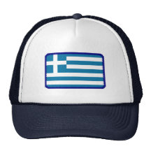 Gorra bordado bandera del efecto de Grecia