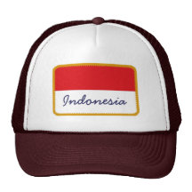 Gorra bordado bandera del efecto de Indonesia