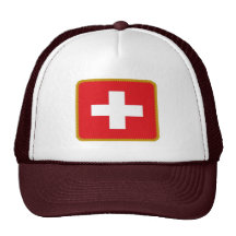 Gorra bordado bandera suiza del efecto de Suiza