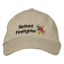 Gorra bordado bombero jubilado gorra de beisbol