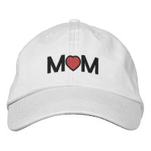 Gorra bordado corazón de las madres gorra de béisbol