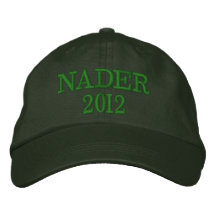 Gorra bordado de Nader 2012 Gorra De Beisbol