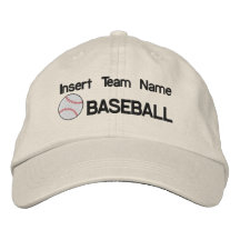 Gorra bordado del equipo de béisbol gorra de béisbol