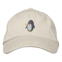 Gorra bordado del pingüino gorra de béisbol bordada