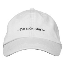 Gorra bordado "del turno de noche" gorra bordada