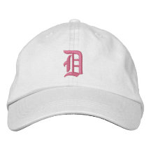 Gorra bordado monograma de la letra D Gorras Bordadas