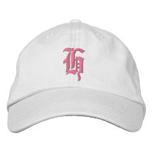 Gorra bordado monograma de la letra H Gorra De Béisbol Bordada