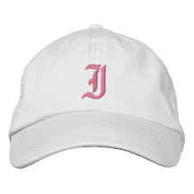 Gorra bordado monograma de la letra I Gorras De Beisbol Bordadas