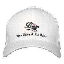 Gorra bordado novia de los corazones gorra de beisbol