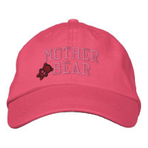 Gorra bordado oso de la madre gorra de beisbol bordada
