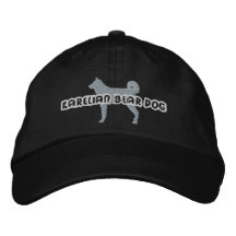 Gorra bordado perro carelio del oso de la silueta gorra de béisbol