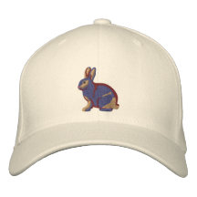 Gorra bordado personalizable del conejo gorra bordada