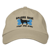 Gorra bordado regla de Goldens (golden retriever) Gorra De Béisbol Bordada