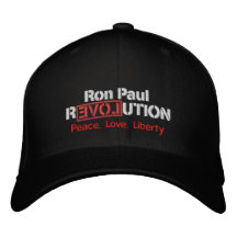 Gorra bordado revolución de Ron Paul Gorras De Béisbol Bordadas