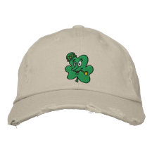 Gorra bordado trébol divertido gorra de béisbol