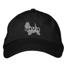 Gorra bordado Westie de la silueta Gorra Bordada