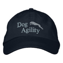 Gorra bordado Whippet de la agilidad (azul) Gorra De Beisbol Bordada