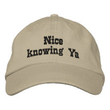 Gorra bordado ya que sabe agradable gorra de beisbol