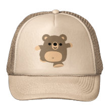 Gorra corriente lindo del camionero del oso del di