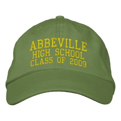 Gorra de béisbol bordada de la High School secunda
